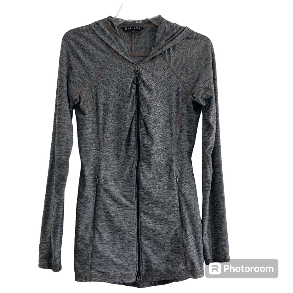 Athleta Vitamin Sea Full Zip Up Hoodie Jacket size Small Pockets Athletic Casual